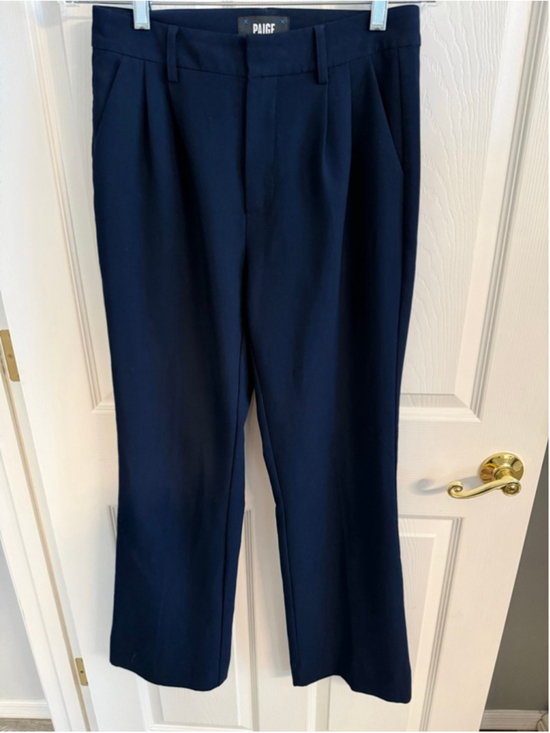 PAIGE Pants - EUC PAIGE Navy Blue Pleated Wide-Leg Trouser Pants size 2